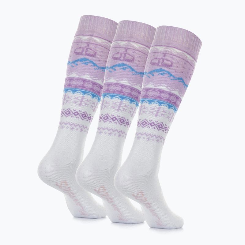 Skisocken Surfanic Pro Tech Fairisle 3er-Pack ice lilac 3
