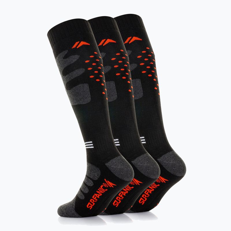 Skisocken Surfanic Pro Tech Plus 3er-Pack orange 3