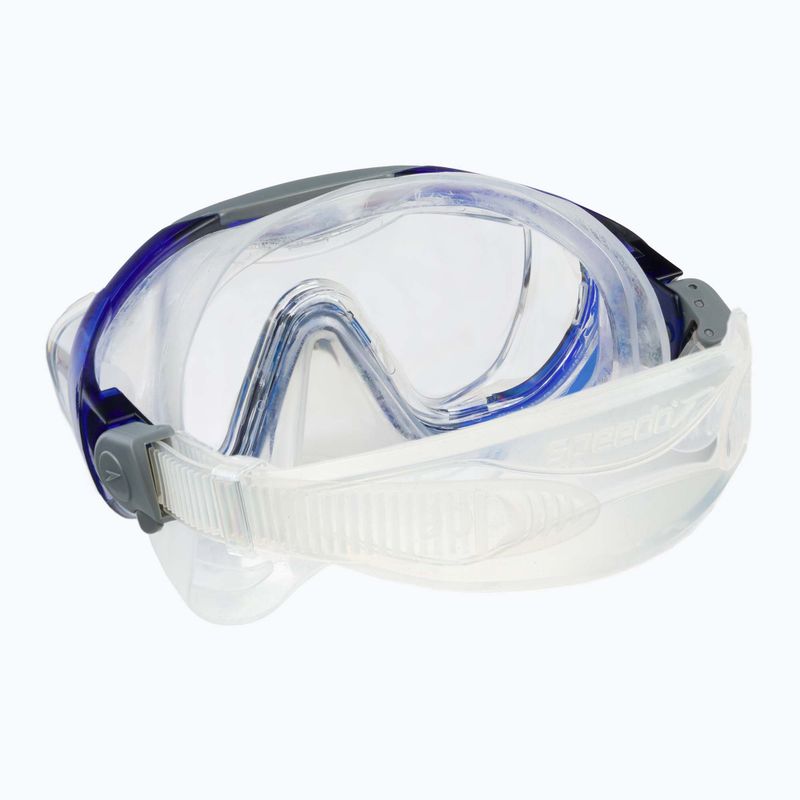 Speedo Glide Schnorchel Flosse Maske + Flossen + Schnorchel Set blau 8-1659552 3