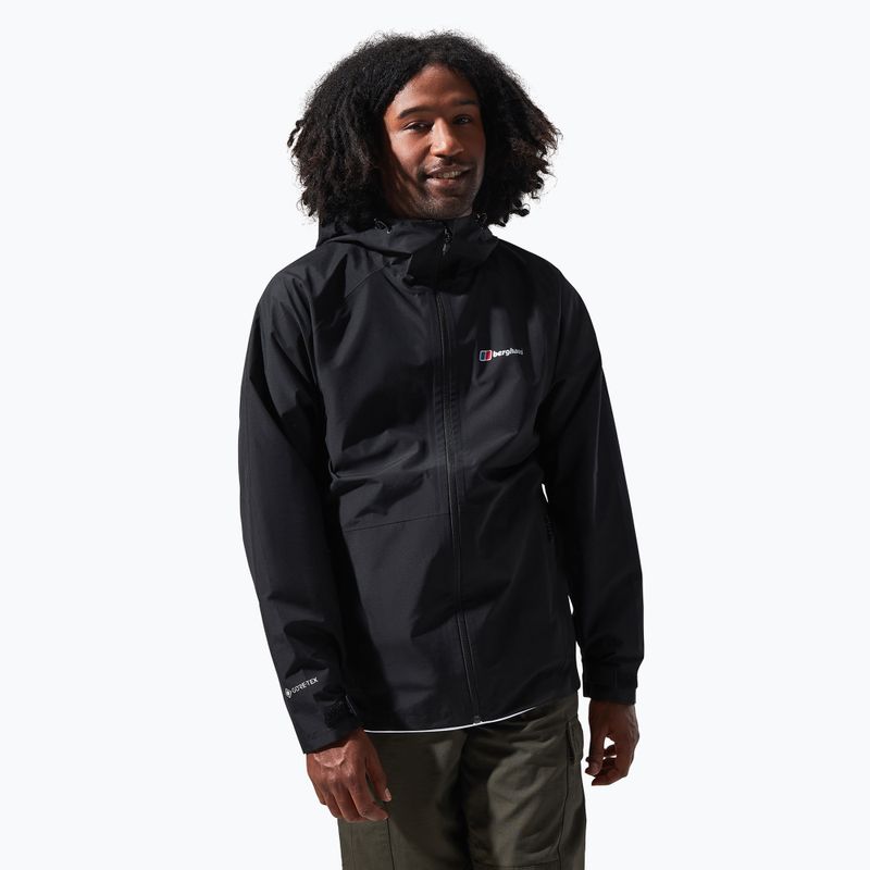 Herren Berghaus Paclite 2.0 Shell schwarz/schwarz Regenjacke