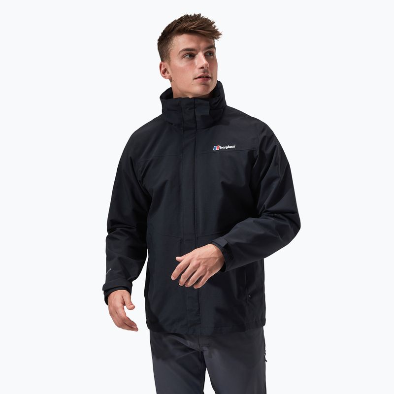 Herren Berghaus Hillwalker IA Regenjacke schwarz/schwarz