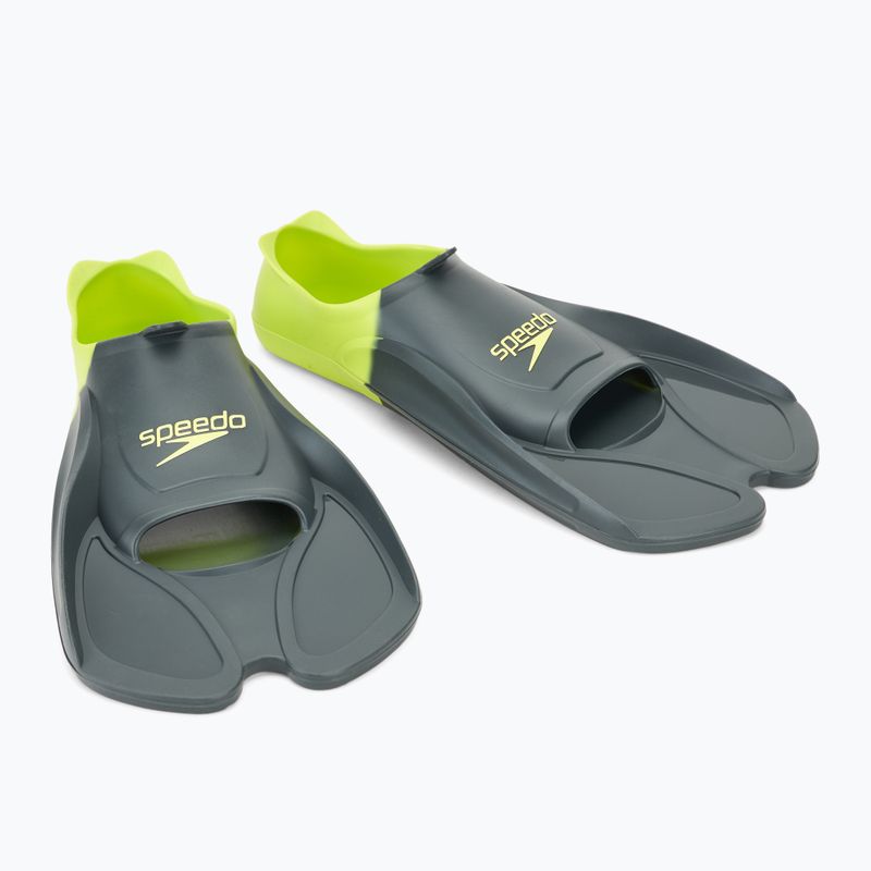 Speedo Biofuse Training oxid grau / lime punch Schwimmflossen