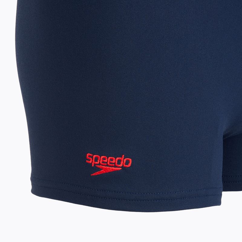 Speedo Essential Placement Allover Trunks blau/rot Kinderschwimmboxers 3