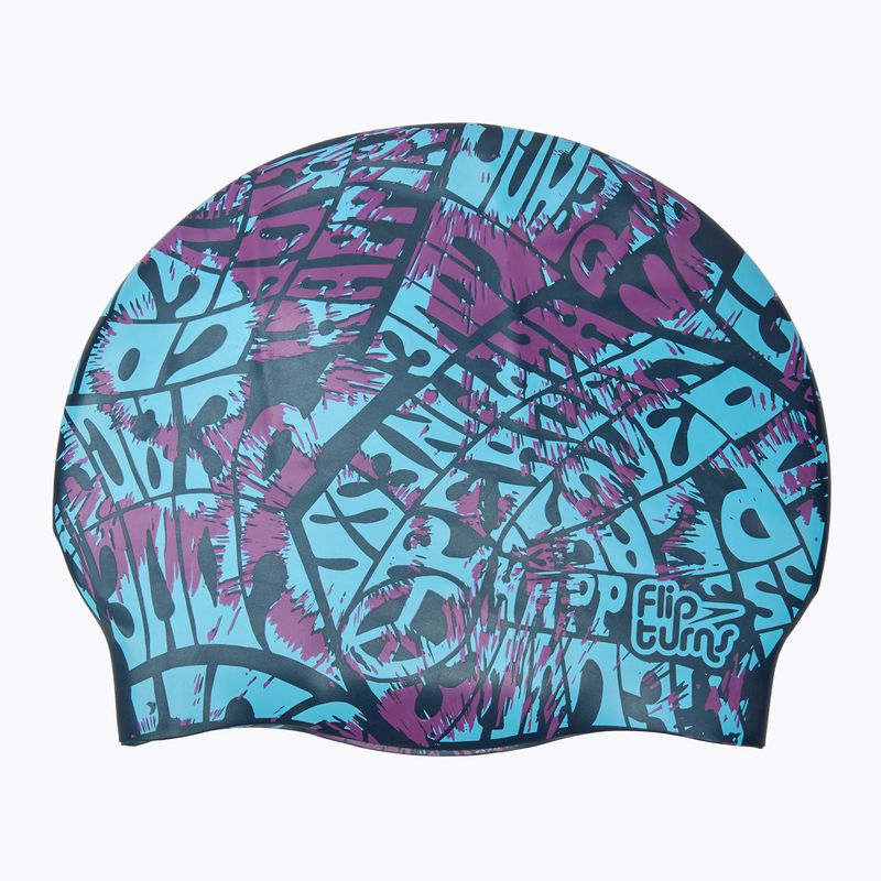 Speedo Reversible schwarz / blau / lila Badekappe    Neu
