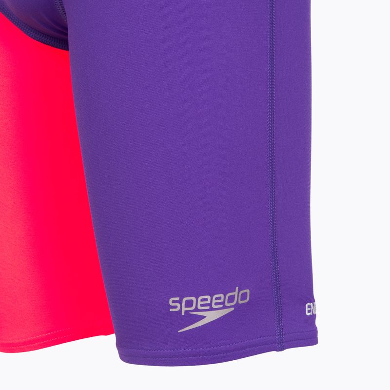 Speedo Endurance+ Hohe Taille Kinder schwimmen Jammer lila/rot 3