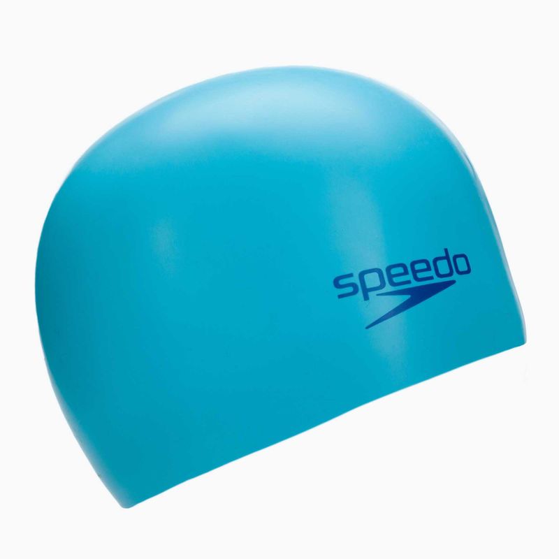 Speedo Plain Moulded blaue Badekappe für Kinder 68-709908420