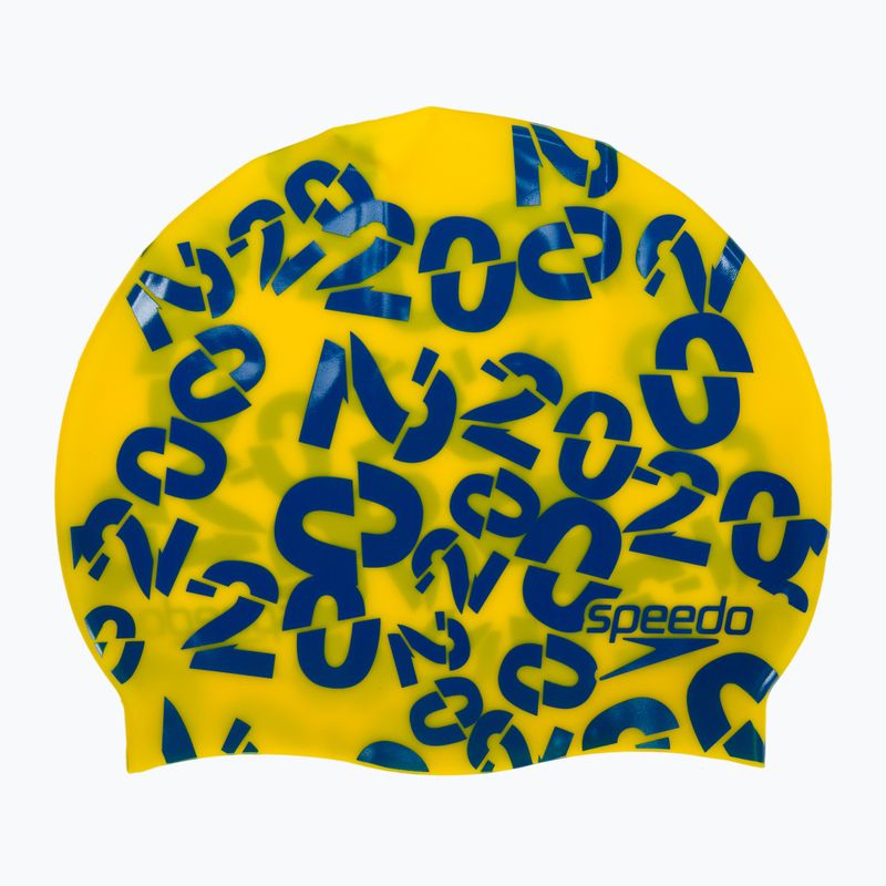 Speedo Slogan gelbe Kinder Badekappe 68-08386D690