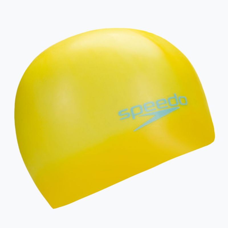 Speedo Plain Moulded gelbe Schwimmkappe für Kinder 68-70990D693