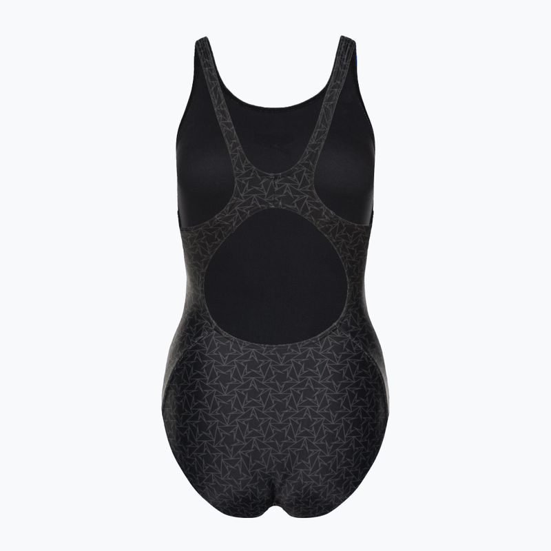 Speedo Boomstar Allover Muscleback Damen Badeanzug einteilig schwarz-grau 68-122999023 2