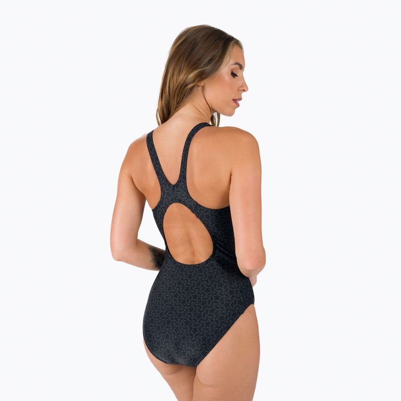 Speedo Boomstar Allover Muscleback Damen Badeanzug einteilig schwarz-grau 68-122999023 6