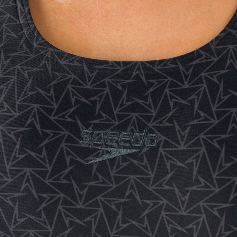 Speedo Boomstar Allover Muscleback Damen Badeanzug einteilig schwarz-grau 68-122999023 7