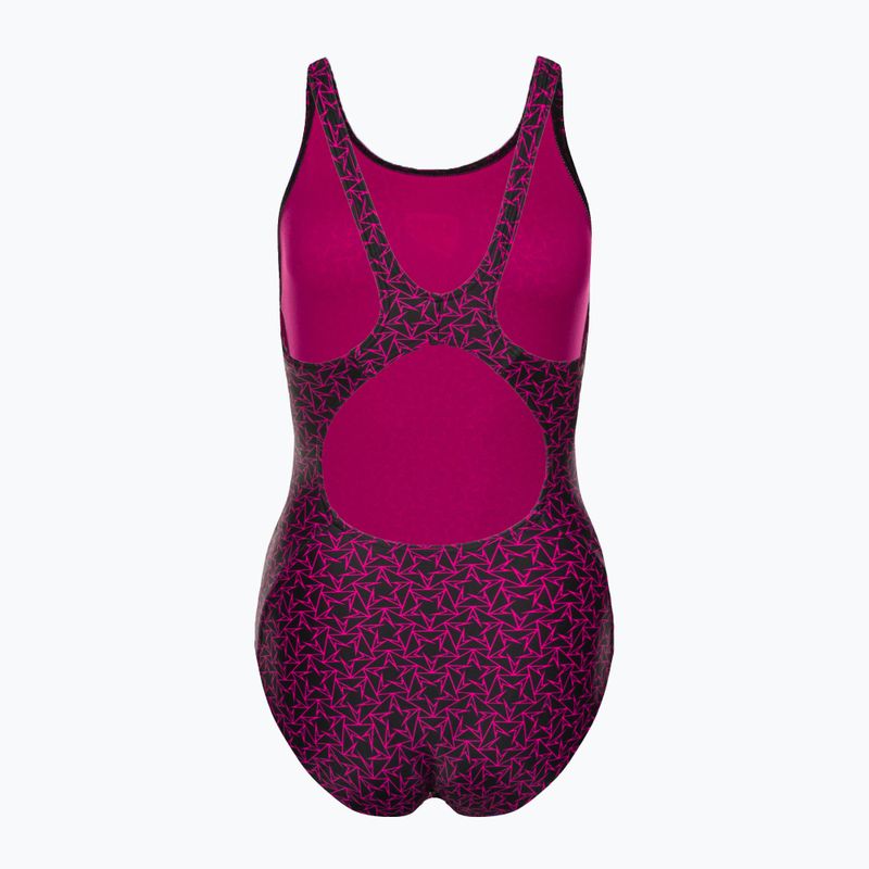Speedo Boomstar Allover Muscleback Damen Badeanzug einteilig schwarz-rosa 68-12299B344 2