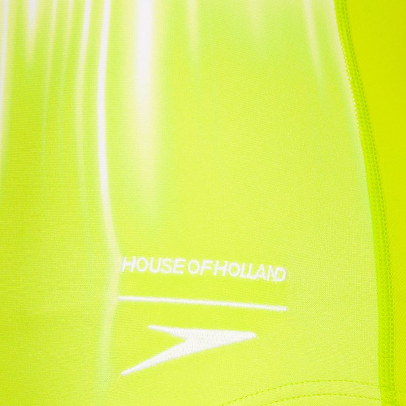 Speedo Printed Medalist grün/weißer einteiliger Badeanzug für Damen 3