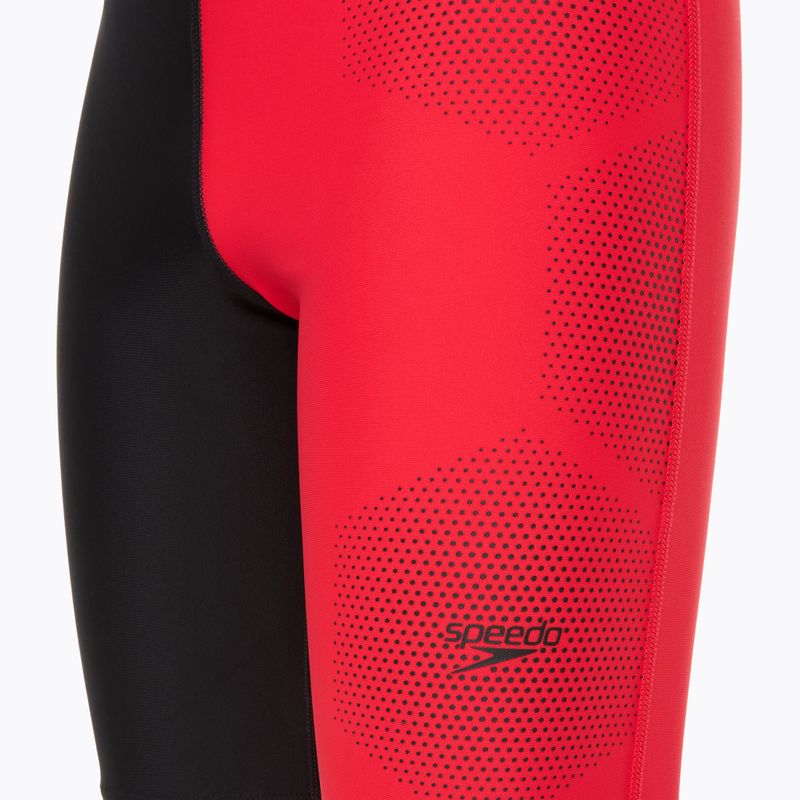 Speedo Tech Placement Kinder Schwimmen Jammer schwarz/rot 3
