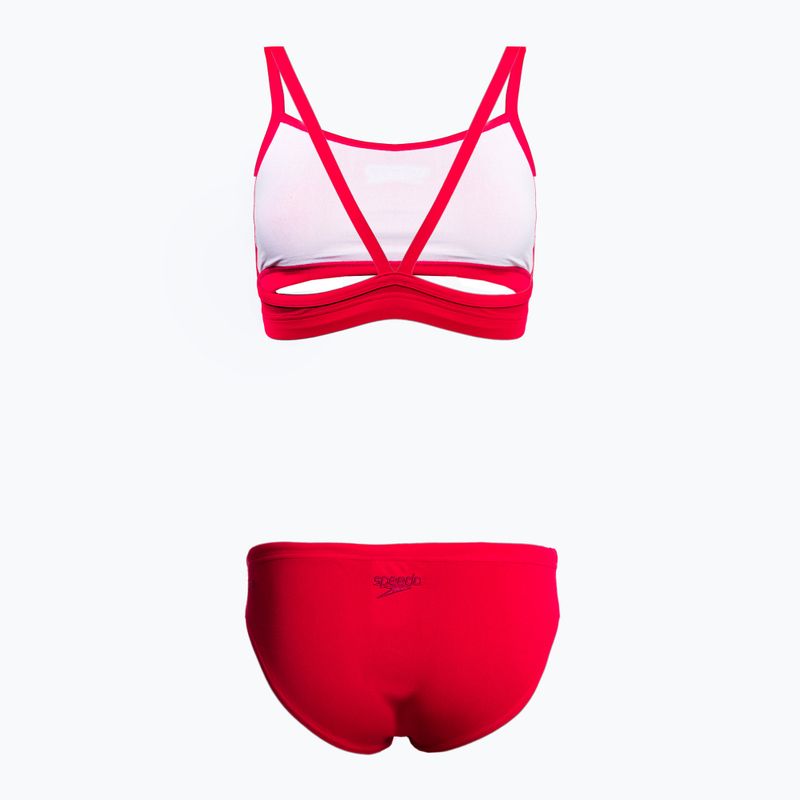 Speedo Essential Endurance+ Thinstrap Bikini Damen zweiteiliger Badeanzug rot 126736446 2