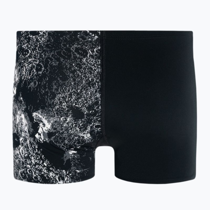 Herren Speedo Allover V-Cut Aquqshort Schwimm-Boxershorts schwarz-grau 68-09734F330 2