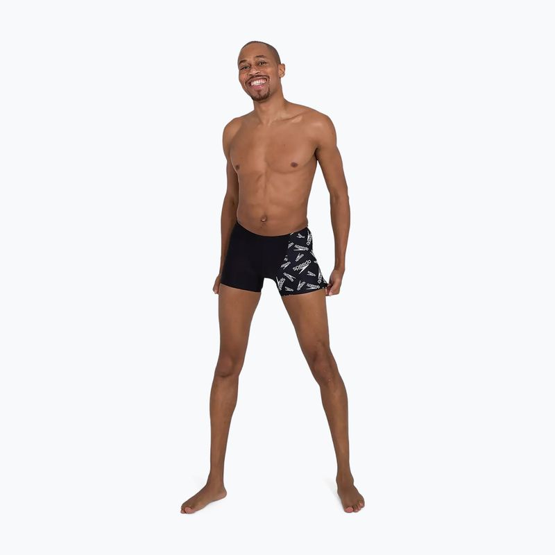 Herren Speedo Allover V-Cut Aquqshort Schwimm-Boxershorts schwarz 68-09734F392 5