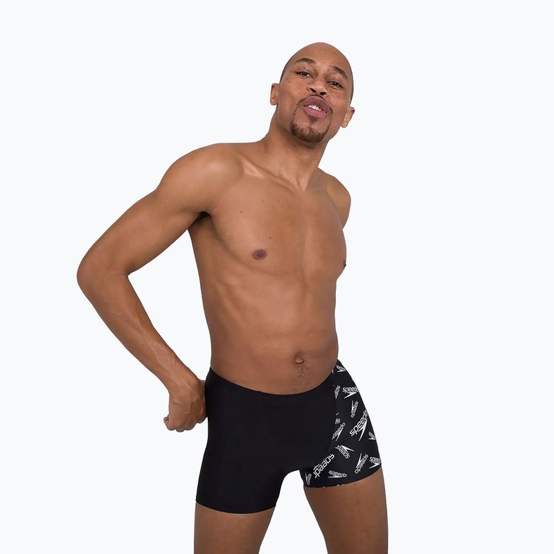 Herren Speedo Allover V-Cut Aquqshort Schwimm-Boxershorts schwarz 68-09734F392 6