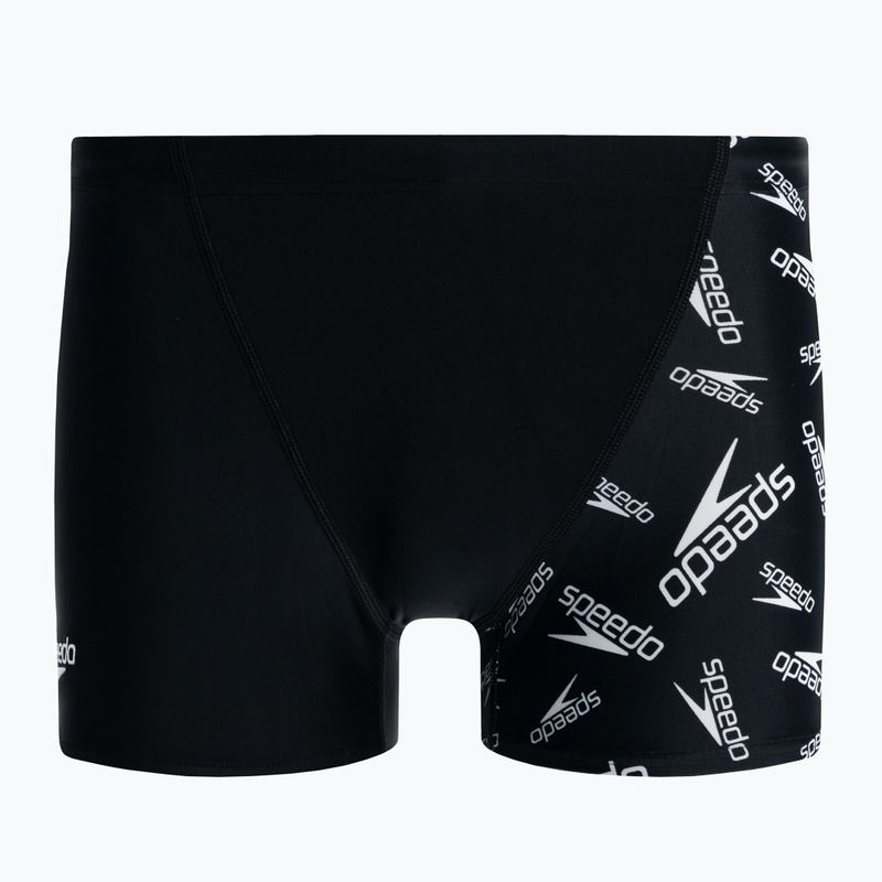 Herren Speedo Allover V-Cut Aquqshort Schwimm-Boxershorts schwarz 68-09734F392