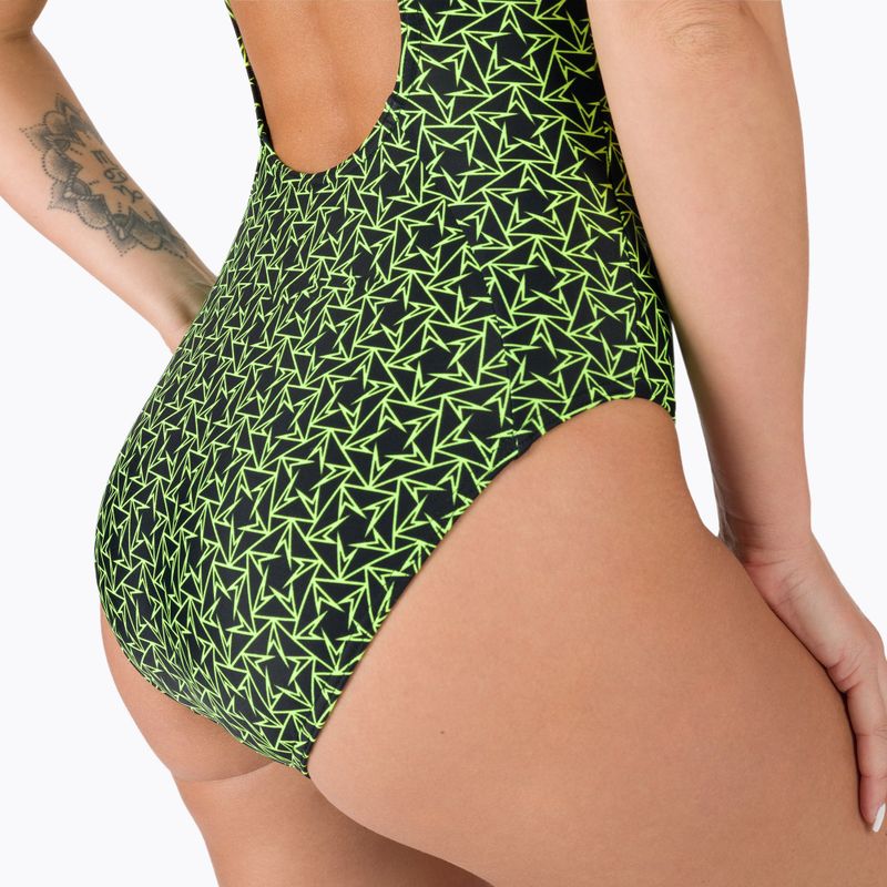 Speedo Damen Badeanzug einteilig Boomstar Allover Muscleback schwarz/gelb 68-12299A599 5