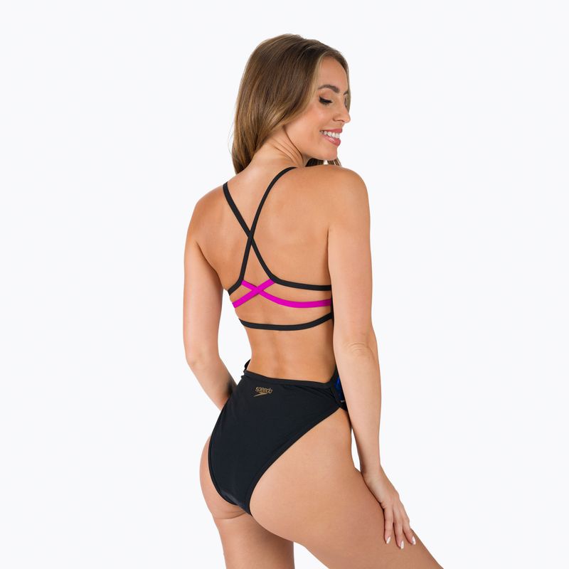 Speedo Ribbonback Damen Badeanzug einteilig schwarz 68-11717F333 3