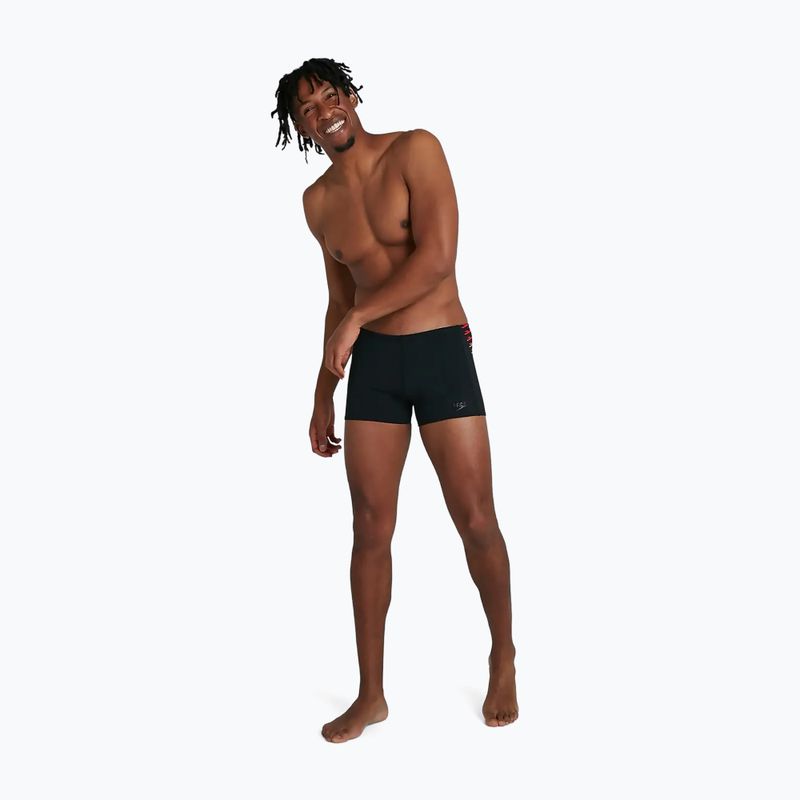 Speedo Tech Panel Aquashort Herren-Schwimmboxer schwarz 68-04510G183 2