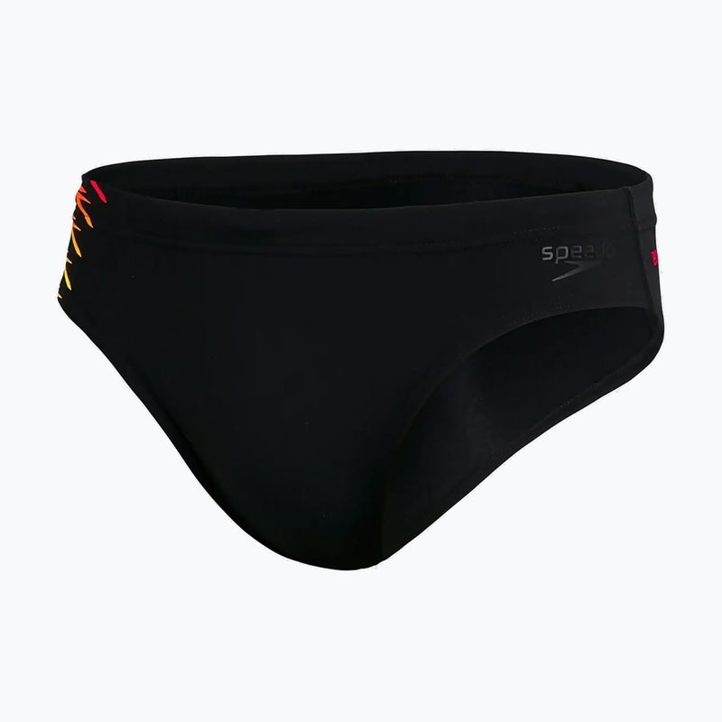 Herren Speedo Tech Panel 7cm Brief Badeslip schwarz 68-09739G183