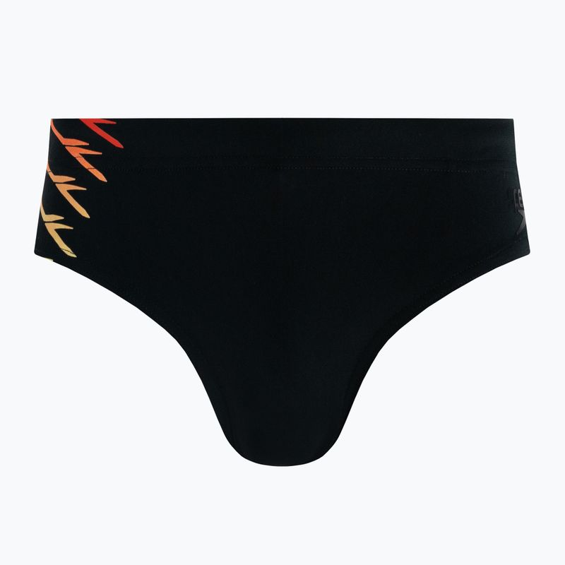 Herren Speedo Tech Panel 7cm Brief Badeslip schwarz 68-09739G183