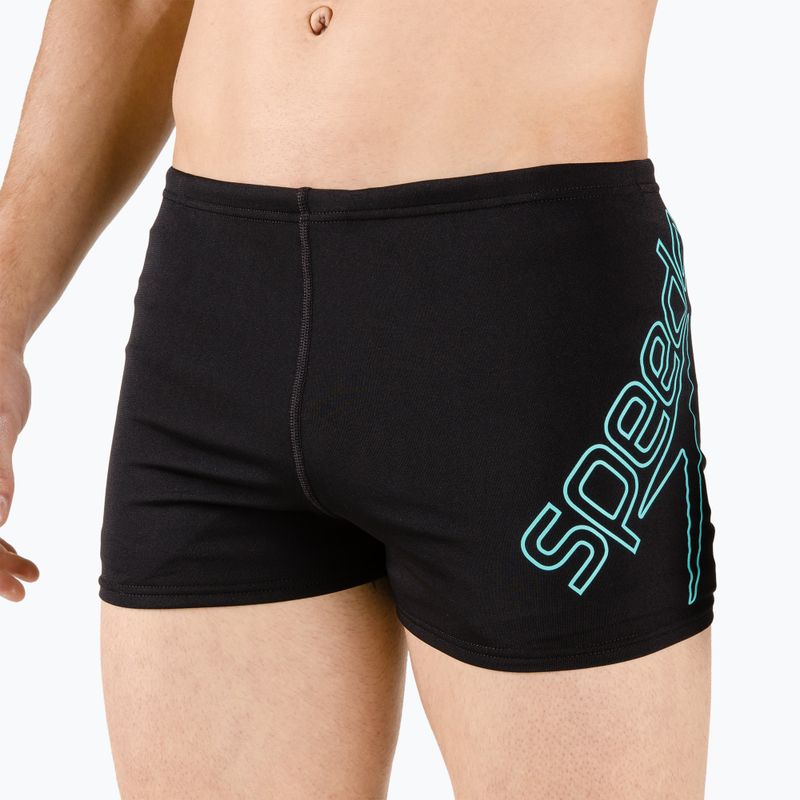 Herren Speedo Boom Logo Platzierung schwimmen Boxershorts schwarz 68-12147F888