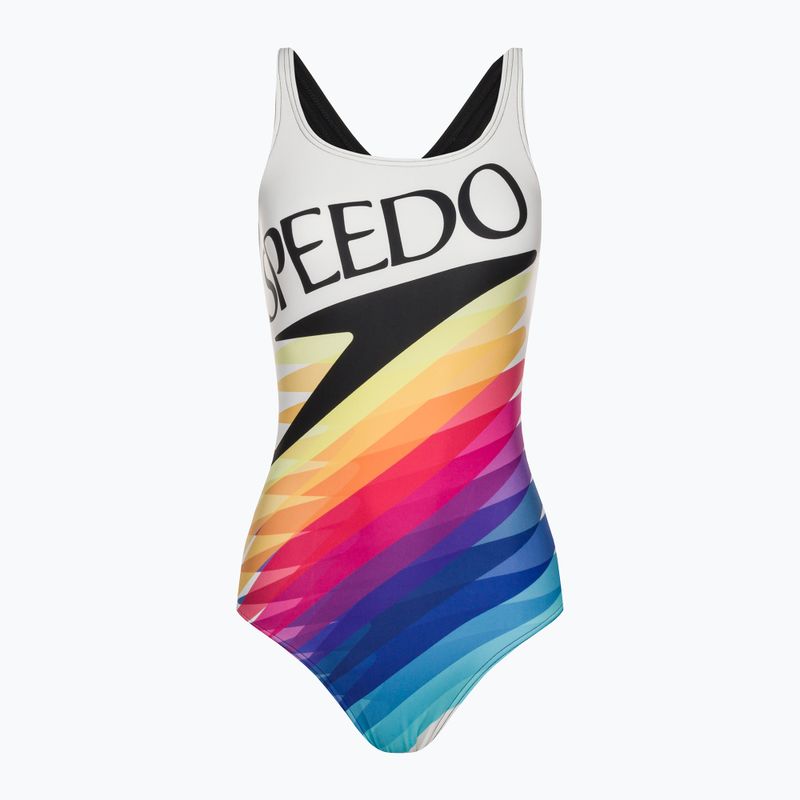 Speedo Retro Placement Medalist Damen Badeanzug einteilig weiß 68-12199G072