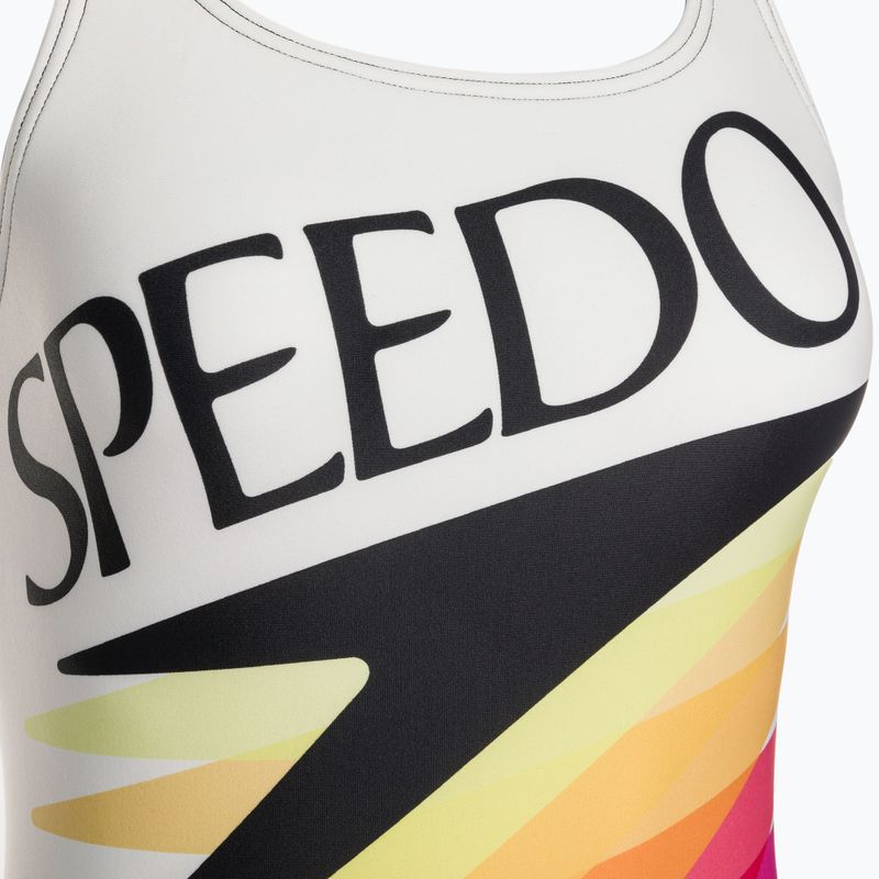 Speedo Retro Placement Medalist Damen Badeanzug einteilig weiß 68-12199G072