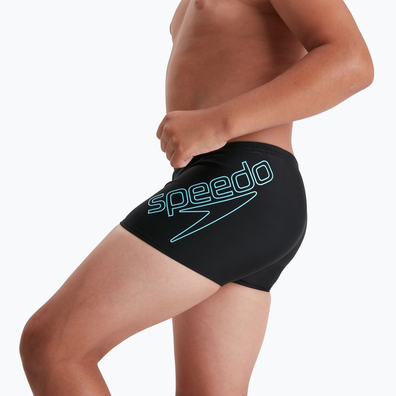 Herren Speedo Boom Logo Platzierung schwimmen Boxershorts schwarz 68-12406F888 7