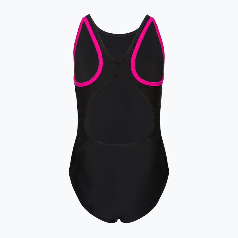 Speedo Boom Logo Splice Muscleback einteiliger Badeanzug für Kinder B344 schwarz 12859B344 2