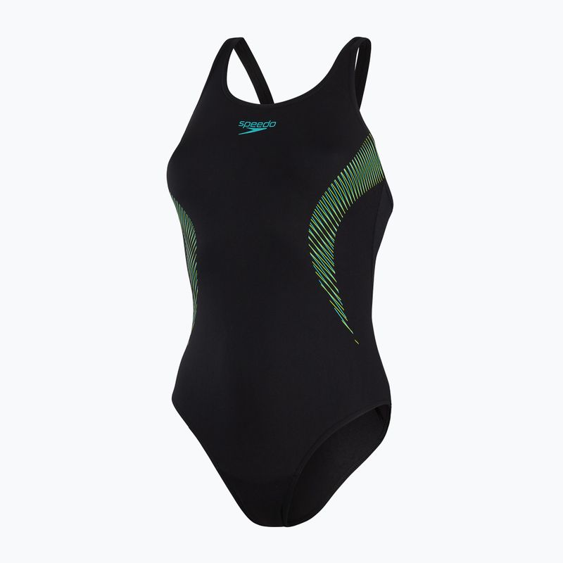 Einteiliger Badeanzug Damen Speedo Placement Muscleback schwarz 68-8694 6