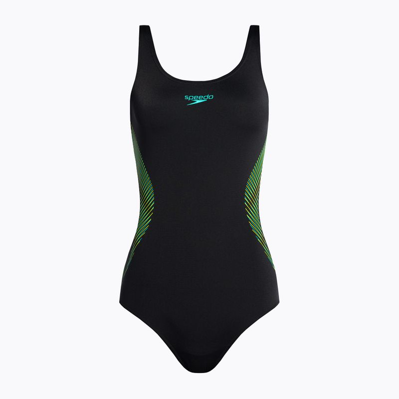 Einteiliger Badeanzug Damen Speedo Placement Muscleback schwarz 68-8694