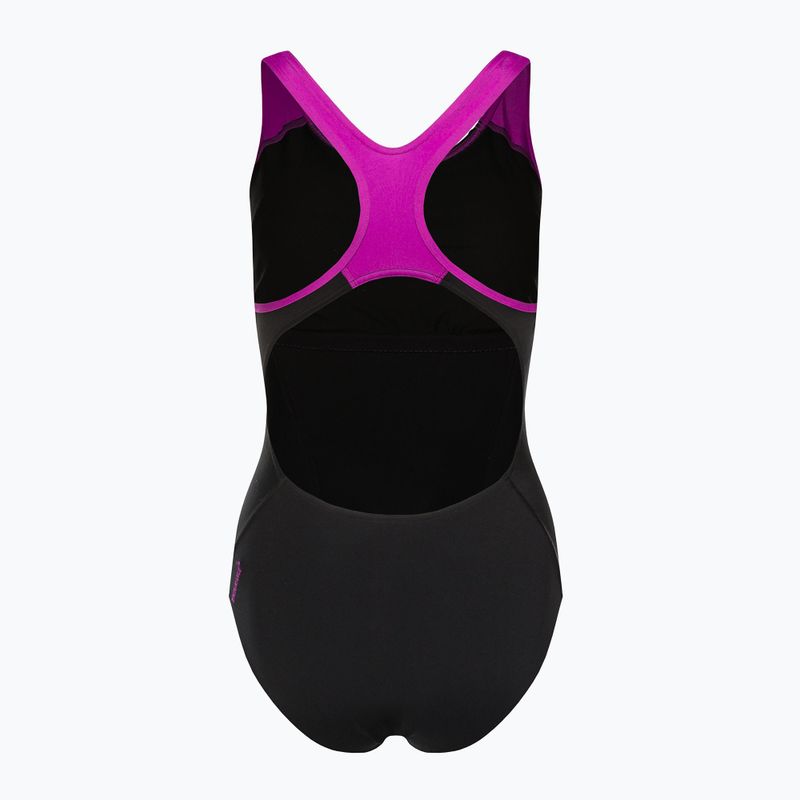 Speedo Placement Laneback Damen Badeanzug einteilig schwarz/rosa 11389C733 2