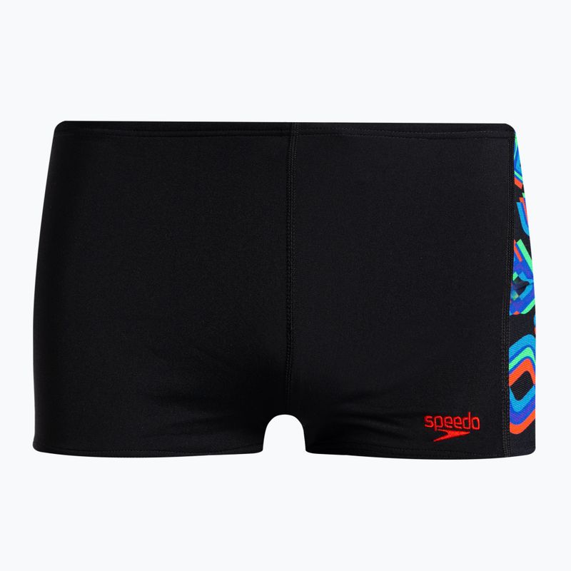 Speedo Digi Allover Panel Kinder Schwimmen Boxershorts schwarz 68-09530G685