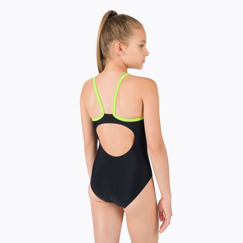 Speedo Boom Logo Thinstrap Muscleback Kinder-Badeanzug einteilig schwarz 68-09533G717 3