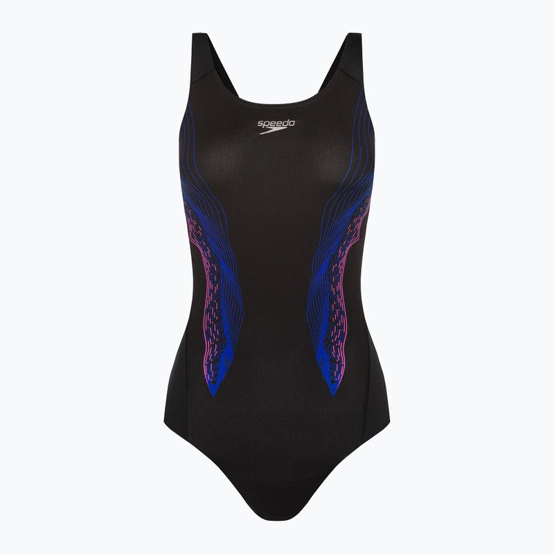 Speedo Placement Recordbreaker Damen Badeanzug einteilig schwarz 68-09015G634