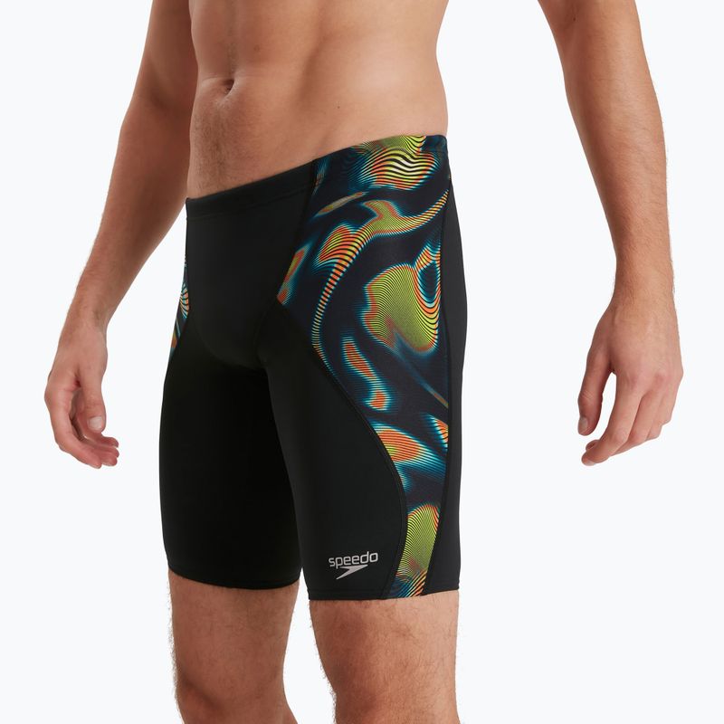Herren Speedo Allover Digital V-Cut Schwimmen Jammer schwarz 68-10851G633 2
