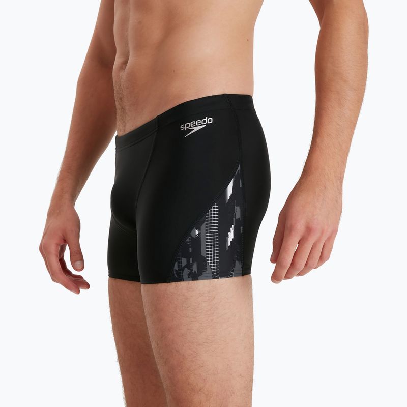 Herren Speedo Allover V-Cut Schwimm-Boxershorts schwarz 68-113669177 5