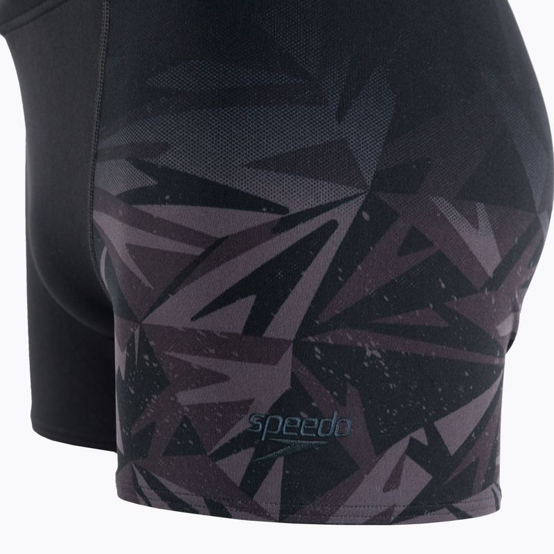 Herren Badeboxer Speedo HyperBoom V-Cut Aquashort black/siren red 3