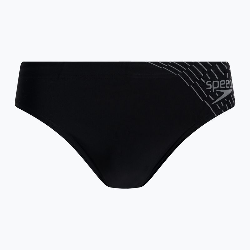 Herren Speedo Medley Logo 7cm Brief Badeslip schwarz 68-09739G692