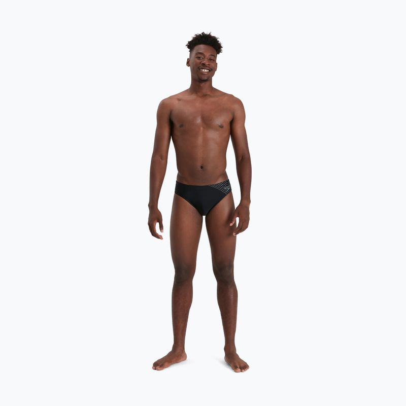 Herren Speedo Medley Logo 7cm Brief Badeslip schwarz 68-09739G692 5