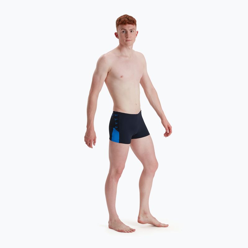 Badehose boxer Herren Speedo Boom Logo Splice dunkelblau-blau 68-12823 4