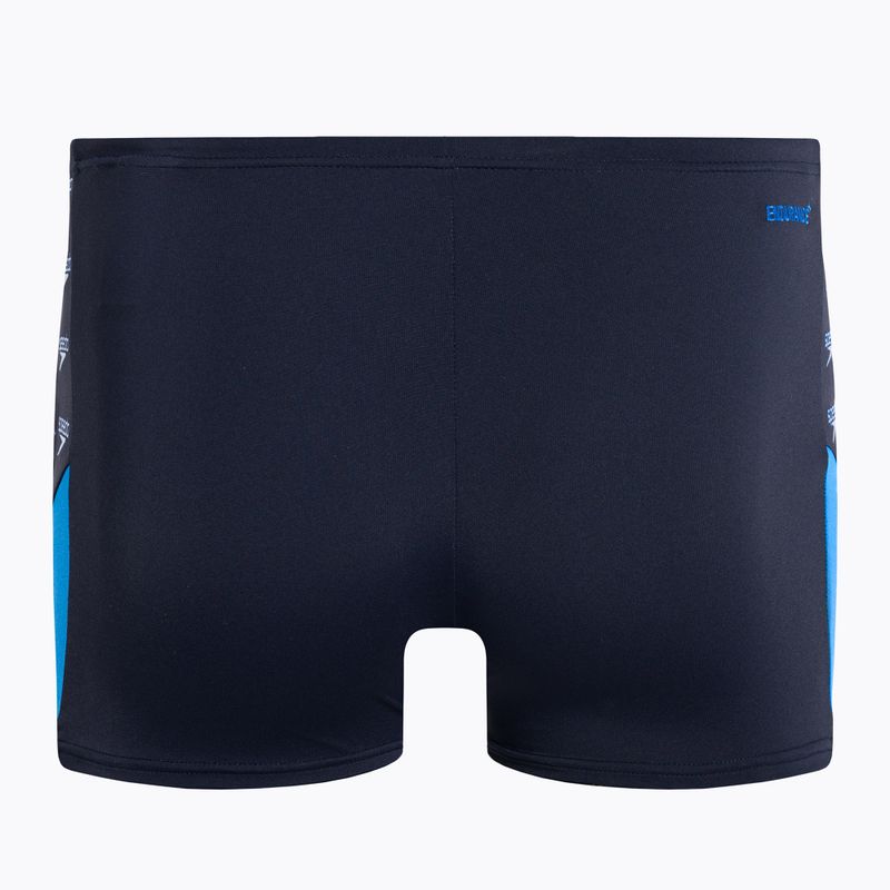 Badehose boxer Herren Speedo Boom Logo Splice dunkelblau-blau 68-12823 2