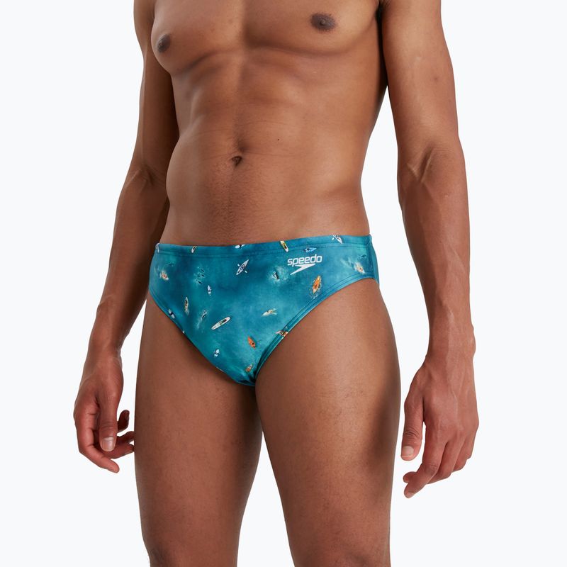 Herren Speedo Escape 5cm Brief Schwimmslip blau 68-13452G662 5