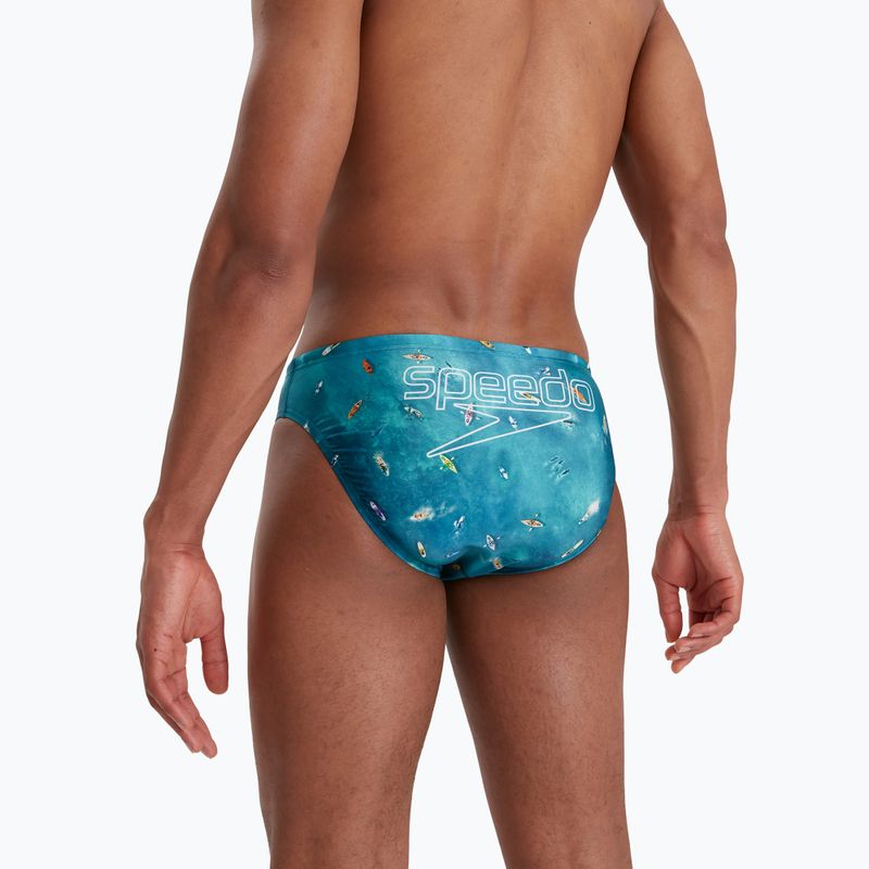 Herren Speedo Escape 5cm Brief Schwimmslip blau 68-13452G662 6