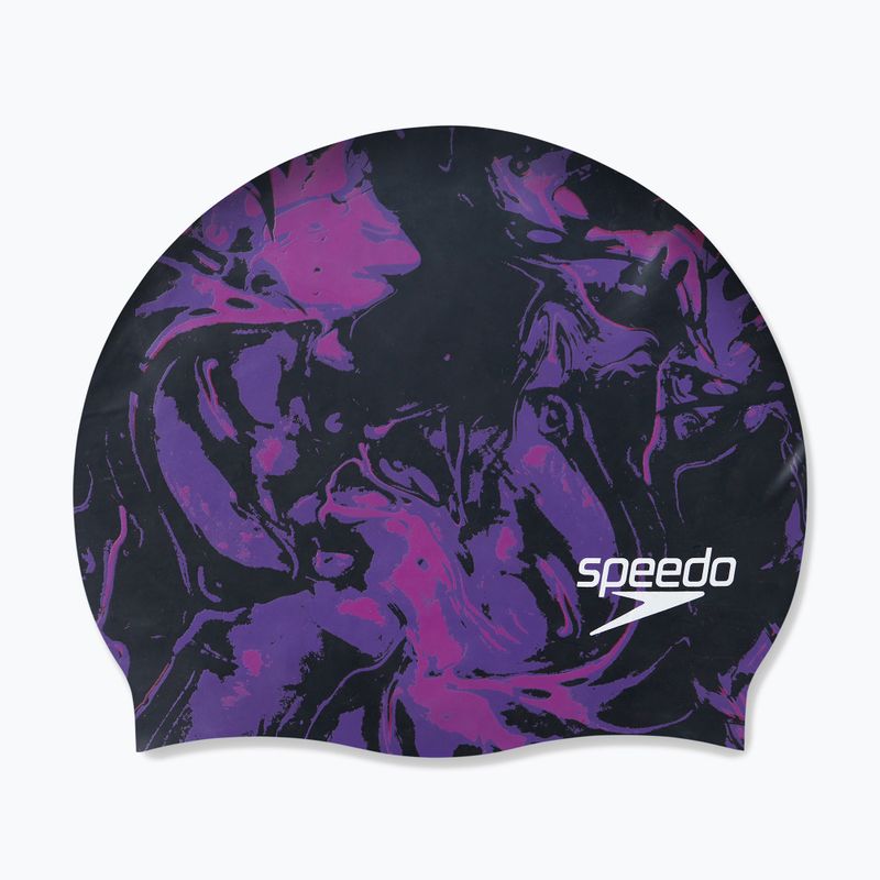 Badekappe Speedo Long Hair Printed schwarz-violett 68-1136 5