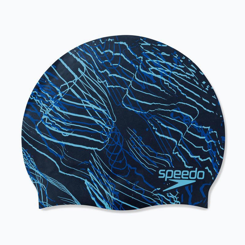 Badekappe Speedo Long Hair Printed dunkelblau 68-1136 4